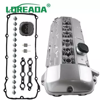 11127512839, алюминиевая крышка клапана качания двигателя с уплотнительными болтами для BMW E46 E39 E60 E83 E53 X3 X5 Z4 325i 330i 525i 2002-2006