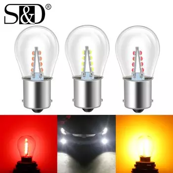 1156 BA15S P21W светодиодный 1157 P21/5 Вт BAY15D светодиодный лампы автомобиля задние светодиодные лампы тормозного светильник s Обратный лампы дневного света сигнала светильник 12V красный