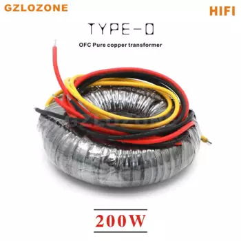 115 В/230 В HIFI 200 Вт Type-O Бескислородная медь 200 ВА OFC Трансформатор из чистой меди Выход переменного тока 6 В-28 В (принимаем заказ)