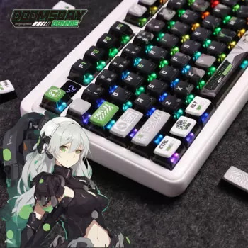 117 клавиш/комплект, механическая клавиатура Doomsday Bonnie Anime Keycap Cherry Profile Dye ASA PBT для Mx Switch GH60 GK61 64