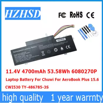 11,4 V 4700mAh 53.58Wh 6080270P Аккумулятор для ноутбука Chuwi для AeroBook Plus 15,6 CWI530 TY-486785-3S