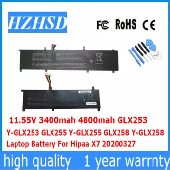 11,55 V 3400mah 4800mah GLX253 Новый Y-GLX253 GLX255 Y-GLX255 GLX258 Аккумулятор для ноутбука Hipaa X7 20200327
