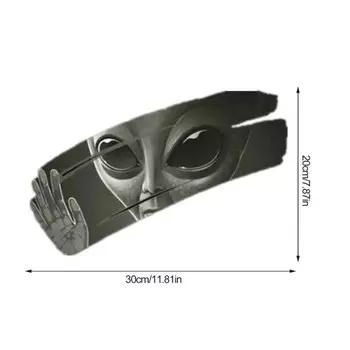 11,8 х 7,87 см 3D крутая потрескавшаяся автомобильная наклейка с изображением инопланетянина, самоклеящаяся виниловая наклейка из ПВХ для автогонок, покрывающая царапины и тянущие цветы