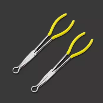 11-дюймовый зажим, плоскогубцы для снятия проводов свечей зажигания автомобиля, инструмент для снятия кабельного зажима, инструменты для ремонта автомобиля, удлиненные плоскогубцы O-типа с игольчатым носом