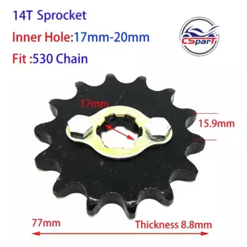 11T 12T 13T 14T 15T 16T 17T 520 530 Передняя звездочка двигателя для мотоцикла Honda ATV Dirt Pit bike Buggy 150CC 200CC 250CC 300CC