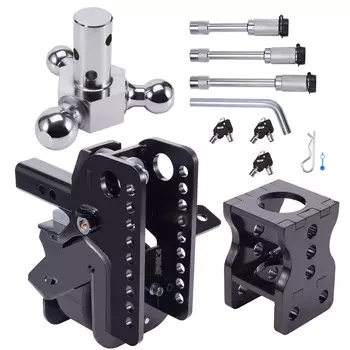 12000 фунтов, регулируемая капля 6 дюймов/6-дюймовая буксировочная сцепка с тремя шариками, 2 дюйма и 2-5/16 дюйма