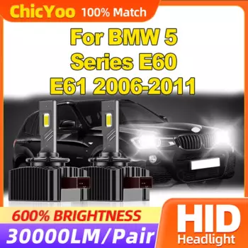 120 лм 6000 Вт фотолампы 2006 K, белая фотолампа, автомобильные фары 12 В для BMW 5 серии E60 E61 2007 2008 2009 2010 2011