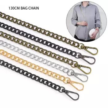 120cm Metal Chain Golden Silvery Black Aluminum Chain For Jewelry Making Findings Bag Chain Strap Handle Replacement Chains
