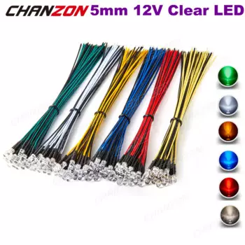 CHANZON комплект светодиодов 5 мм 12 В 120 шт. 6 цветов
