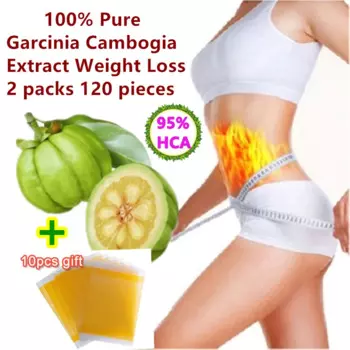 120pcs Pure Garcinia Cambogia Extract Nutrition Diet Patch Weight Loss Pad 95% HCA 100% Effective for Slimming and 10pcs gift