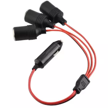 120W 3 Ways Triple Car Cigarette Lighter Splitter Female Socket Plug Power Adapter Connector Input 12V 24V Output 12V 10A