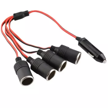 120W 4 Ways Triple Car Cigarette Lighter Splitter Female Socket Plug Power Adapter Connector input 12V 24V Output 12V 10A