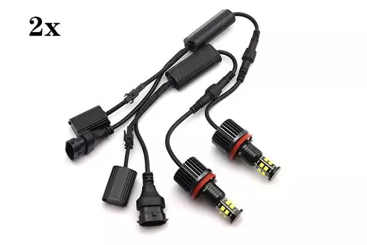 120W 6000K белые H8 светодиодные габаритные фонари Angel Eyes для BMW 2007-2010 X Series E70 X5 (Pre-LCI)