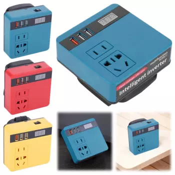 120W DC To AC Inverter Power Inverter Intelligent Multiple Protection Inverter DC 18V-21V To AC 220V for DeWalt/Makita/Milwaukee