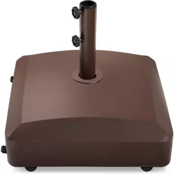 123lb Заполняемая Мобильная подставка для зонтика для больших нагрузок для внутреннего дворика, колоды, бассейна с 4 колесами