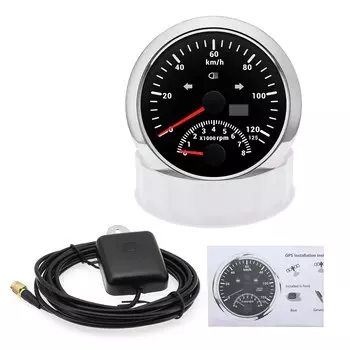 125 км/ч 120 км/ч 200 км/ч GPS спидометр 85 мм одометр с GPS-антенной измеритель скорости мотоцикла с тахометром 0-8000 об/мин