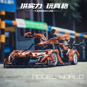 1266 шт., гоночный ABS MOC Speed Sport, белый супер автомобиль, строительные блоки, кирпичи, детский подарок, игрушки MJI 8615