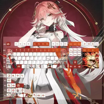 128 клавиш/комплект, игровые клавиши Wuthering волны чанли, милая девушка PBT, колпачки для клавиш, Аниме игры, колпачки для клавиш, вишня, высота для DIY механических клавиатур