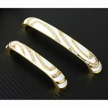 128 мм Золотая хрустальная стеклянная алмазная ручка для мебельной ручки, ручка ящика, кухонные шкафы, дверные ручки шкафа