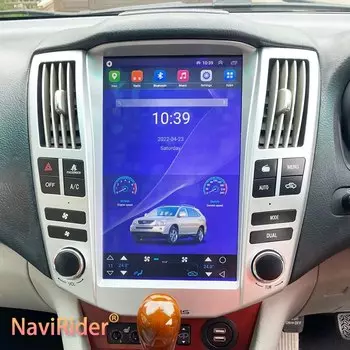 12,1-дюймовый экран Tesla Style Android 14, радио для Lexus RX RX300 RX330 RX350 RX400 Toyota Harrier, автомобильный мультимедийный видеоплеер, GPS