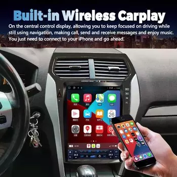 12,1-дюймовый IPS-экран Android 14, экран для Ford Explorer 2011-2019, CarPlay, беспроводной Carplay, автоматический головной Uint, радиоплеер