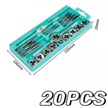 12/20 шт. набор метрических ручных метчиков и штампов, зеркальные винтовые заглушки, прямые конические расширители, инструменты, аппаратный инструмент, портативный универсальный