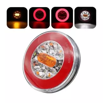 12-24 В водонепроницаемый задний фонарь для грузовика для автомобиля, прицепа, грузовика, автофургона, автобуса 4 в 1, динамический сигнал заднего багажника, задний стоп-сигнал