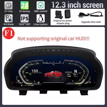 12,3-дюймовый автомобильный ЖК-дисплей приборной панели для BMW X3 F25 (2011-2017) CIC NBT, цифровой приборный кластер, экран приборной панели, система LINUX