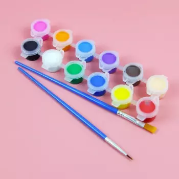 12 цветов DIY граффити пигментный набор акриловых красок с 2 щетками для масляной Живописи Набор красок