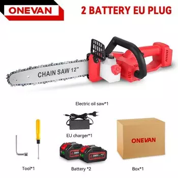 12-дюймовая бесщеточная электрическая бензопила 6600 Вт, аккумуляторная бензопила, обрезная пила, деревообрабатывающий электроинструмент для батареи 21 В 18 В