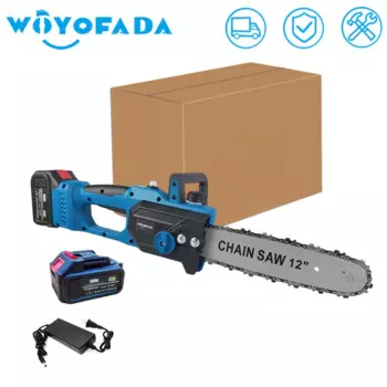 Аккумуляторная цепная пила WOYOFADA 12 дюймов для аккумулятора Makita