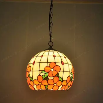 12-дюймовые стеклянные люстры первичного цвета, богатые цветы, Шариковая оболочка, Tiffanylamp, освещение ресторана, люстра с