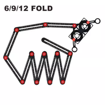 Многоугольная измерительная линейка XMSJ 12-сложений из алюминиевого сплава