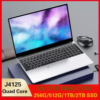 12 Гб ОЗУ, 15.6 дюймовый ноутбук 512 ГБ/1 ТБ/телефон, SSD, FHD экран, USB3.0, Windows нетбук, Intel четырехъядерный процессор, Распознавание отпечатков пальцев, WIFI