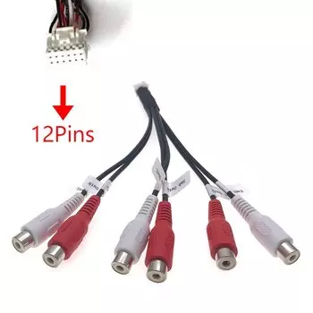 12-контактный автомобильный аудио стерео передний задний сабвуфер выход RCA кабель адаптер для Pioneer AVH-P6500 P6600DVD DEH-P800BT P88RS