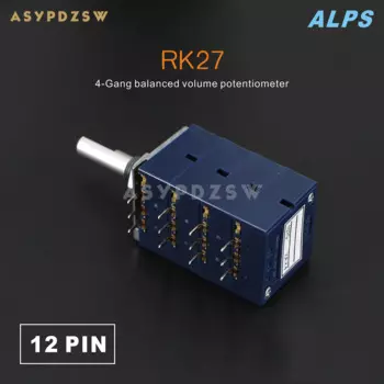 12-контактный KAX4 оригинальный ALPS 4-канальный сбалансированный усилитель потенциометра громкости RK27 10KA 20KA 50KA 100KA опционально