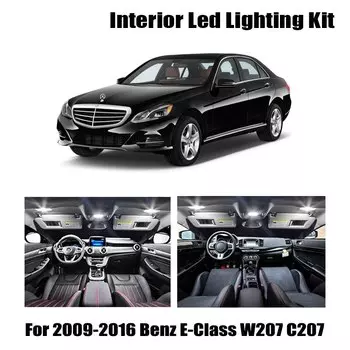 12 Лампочки белые светодиодные с Canbus салона светильник комплект для 2009-2016 Mercedes Benz e-класс W207 C207 купе Купол Карта Лампа для чтения