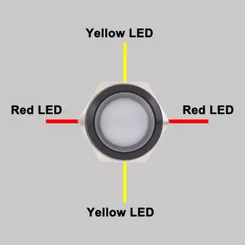 12 мм, 16 мм, 19 мм, 22 мм, окисленный водонепроницаемый металлический сферический круглый индикатор, сигнальная лампа СВЕТ с проводом, красный, желтый, синий, зеленый, белый
