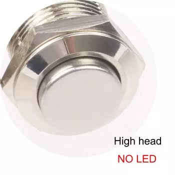 12 мм плоская Высокая Головка водонепроницаемый металлический кнопочный переключатель светодиодный светильник Выключатель без фиксации автомобильный двигатель компьютер ПК Авто выключатель питания