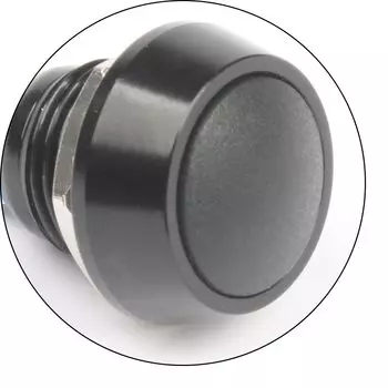 12 мм водонепроницаемый мгновенный цвет алюминия черный 1NO купольный микропереключатель кнопка переключения контактные ножки/винтовой терминал сброс ВКЛ-ВЫКЛ