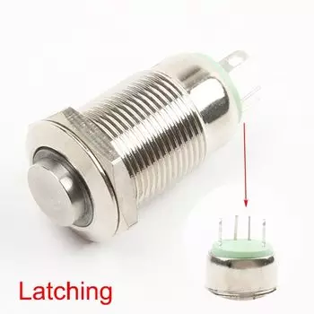 12 мм водонепроницаемый мгновенный металлический кнопочный переключатель из нержавеющей стали светодиодная подсветка Сияющий автомобильный гудок АВТОСБРОС фиксация самоблокировка 12 В