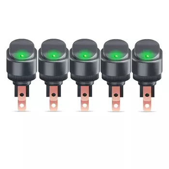 12 мм водонепроницаемый синий/красный/зеленый кулисный переключатель 12 В 30 А 3-контактный SPST ВКЛ ВЫКЛ Высокоточный тумблер овальной формы для автомобиля Лодка