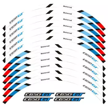 12 полосок, светоотражающие наклейки для мотоциклов, обод колес, мотоциклетные наклейки, украшение, Стайлинг для BMW C650GT c650 gt
