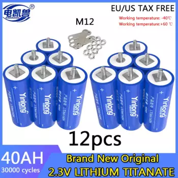 12 шт. 2,3 в 40 Ач оригинальный Yinlong LTO 66160 аккумулятор 10C разряд DIY 12 в 24 В низкотемпературный устойчивый литий-титанатный аккумулятор