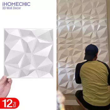 12 шт. 30x30 см Супер 3D Художественная настенная панель ПВХ водонепроницаемая 3D Настенная Наклейка Декор плитки Алмазный дизайн «сделай сам» Домашний Декор 11,81 ''X 11,81''
