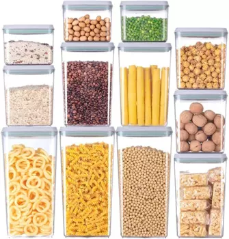 12 шт., герметичные контейнеры для хранения пищевых продуктов с крышками
