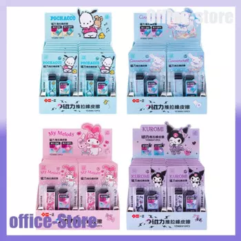 12 шт. Мультяшные магнитные стирательные ластики Sanrio милые Ластики-Карандаши Канцелярские принадлежности Kuromi почтовые ластики студенческие офисные принадлежности