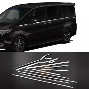 12 шт., накладка на окно из нержавеющей стали, боковая молдинг автомобиля, декоративная накладка, Стайлинг автомобиля, хромированные аксессуары для HONDA STEPWGN RP 2015