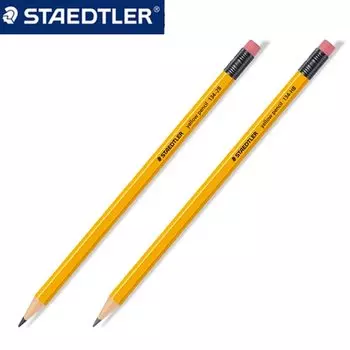 12 шт. STAEDTLER 134 карандаши с ластиком, школьные канцелярские принадлежности, офисные принадлежности, товары для раннего искусства HB/2B