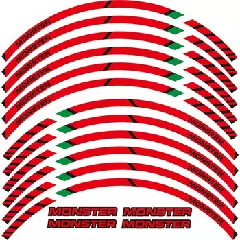 12 шт., Светоотражающая полоса на колесо для мотоцикла DUCATI MONSTER 1200SR 695 696 796 1100 1100S 797 821 S4R S6